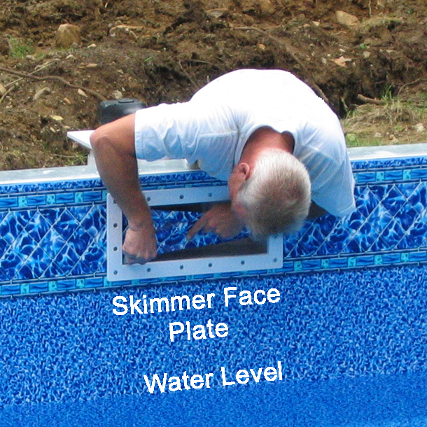 Cutting in the Skimmer for Liner Installation