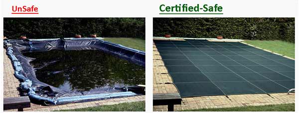 Certified Safe versus Un-Safe Winter Pool Covers