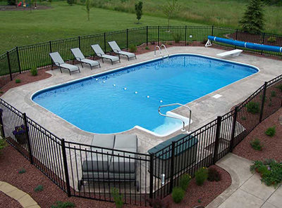 Hydra Rectangle Inground Pool with 4' Radius Corners