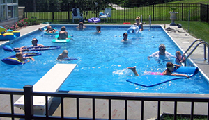 6" Radius Inground Pool in Use