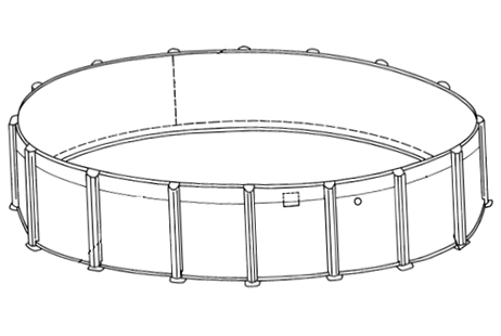 Pretium 12' Round 52" Steel Wall Pool | Pool Assembly Only with Skimmer | PPREGLX-1252SSSTSSFBO