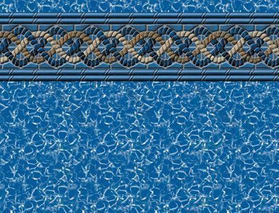 18' Round Mystri Gold Pattern Above Ground Pool Liner | Uni-Bead | Heavy Gauge | <b>54" Wall</b> | LI1854MGU25 | 52722