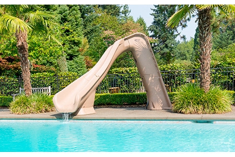 SR Smith Typhoon Pool Slide | Right Curve | Sandstone | 670-209-58123