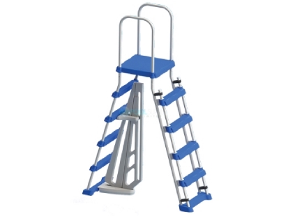 Swimline A-Frame Pool Ladder 48" Wall Height with Barrier System | 87950