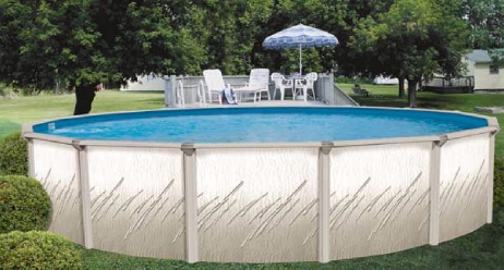 Pretium 18' Round Above Ground Pool Kit with Premier Package | 53755