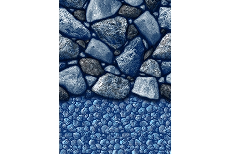 15' Round Boulder Beach Pattern Liner | Overlap | 48" - 54" Wall | 290015 | 54806