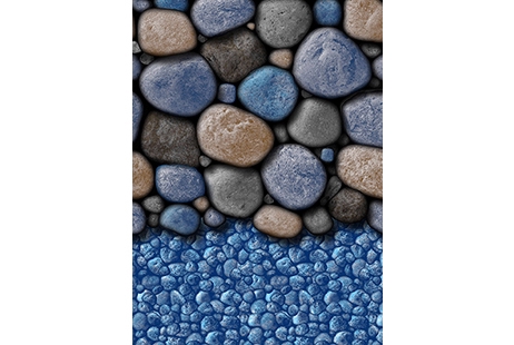 12' Round Stoney Bay Pattern Overlap Above Ground Pool Liner | 48" - 54" Wall | 240012 | 54827