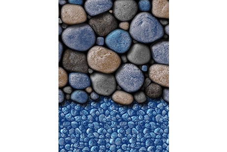 15' Round Stoney Bay Pattern Overlap Above Ground Pool Liner | 48" - 54" Wall | 240015 | 54828