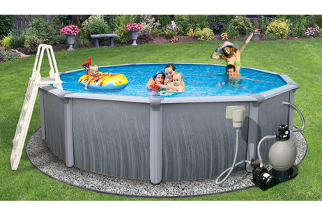 Martinique 15' Round Above Ground Pool Kit with Standard Package | 52" Wall | 55077