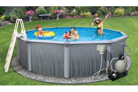 Martinique 18' Round Above Ground Pool Kit with Standard Package | 52" Wall | 55080
