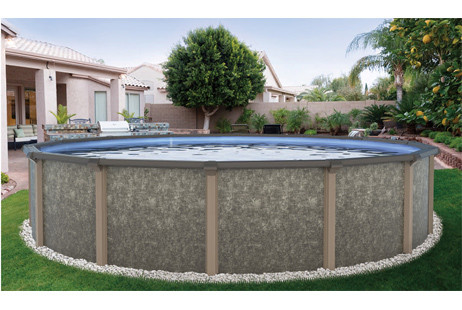 Riviera 27' Round Resin Hybrid Above Ground Pool Kit with Standard Package  | 54 Wall | 55269