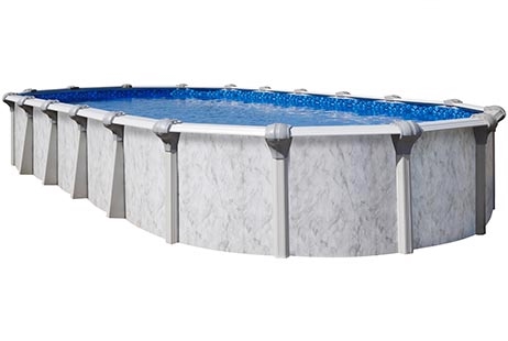 Sierra Nevada 12' x 24' Oval Resin Hybrid Above Ground Pools with Standard Package | 52" Wall | 56067