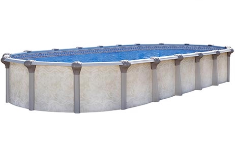 Chesapeake 12' x 24' Oval Resin Hybrid Above Ground Pools with Premier Package | 54" Wall | 56109