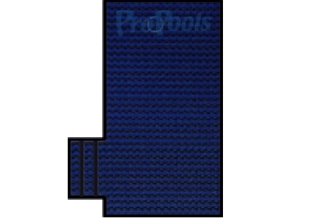 PoolTux  KING99 Blue Mesh Safety Cover | 16' x 32' | FLUSH LEFT STEP | CSPTBMP16322