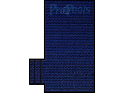 PoolTux KING99 Blue Mesh Safety Cover | 20' x 40' | FLUSH LEFT STEP | CSPTBMP20402