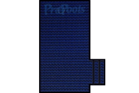 PoolTux KING99 Blue Mesh Safety Cover | 25' x 45' | Flush Right STEP | CSPTBMP25453