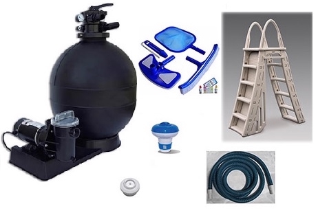 Small Standard Package Kit | Beige Skimmer | Sand Filter | CaliMar | 57248