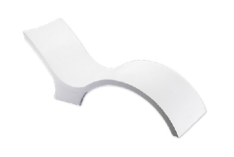 Ledge Lounger In-Pool Chaise Deep | White | LLCD-W