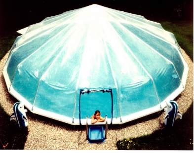 Fabrico Sun Dome All Vinyl Pool Dome for 16' Round Doughboy & CaliMar Pools | SD1216