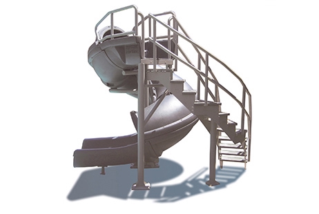 SR Smith Vortex Pool Slide | Spiral Staircase & <u>Closed</u> Flume | Gray Granite | 695-209-424