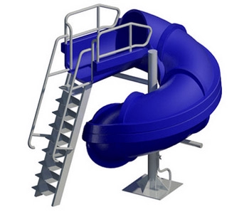 SR Smith Vortex Slide | <b>Straight</b> Ladder & <u>Closed</u> Flume | Blue | 695-209-23