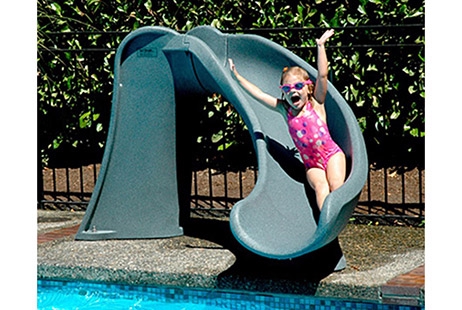 SR Smith Cyclone Pool Slide | Right Curve | Gray Granite | 698-209-58124