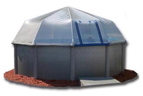 Fabrico Sun Dome All Vinyl Dome for Soft Sided Above Ground Pools | 9' x 41' Rectangle