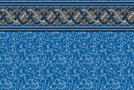 18' x 38' Oval Mystri Gold Pattern Above Ground Pool Liner | 52" Uni-Bead | Heavy Gauge | LI183852MGU25 | 58947