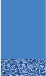15' Round Blue Wall Swirl Bottom Overlap Above Ground Pool Liner | 050015RDBLSOL4852