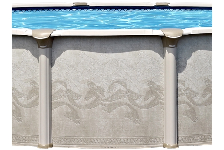Hudson 15' x 30' Oval Resin Hybrid Above Ground Swimming Pool with Premier Package | 52" Wall | 59387