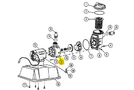 CaliMar & Doughboy Pump Housing | 1107-1659 | 59549