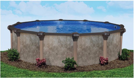 Coronado 33' Round Resin Hybrid Above Ground Pool with Premier Package | 54" Wall | 59678