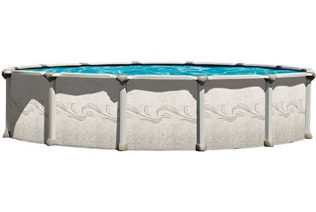 Magnus 15' Round <u>Aluminium</u> Wall <b>Resin Hybrid</b> Above Ground Pool with Premier Package | 54" Wall | 60015