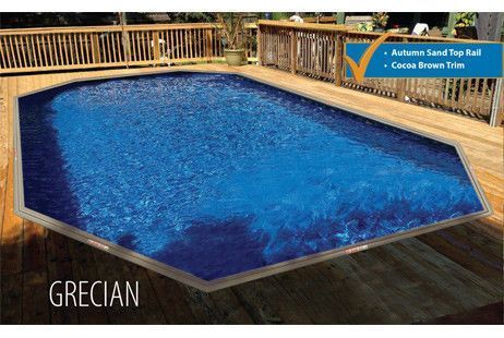 HydroSphere 16' 6" x 32' 6" Grecian Above Ground Premium Package Pool Kits | 52" Wall | 60090