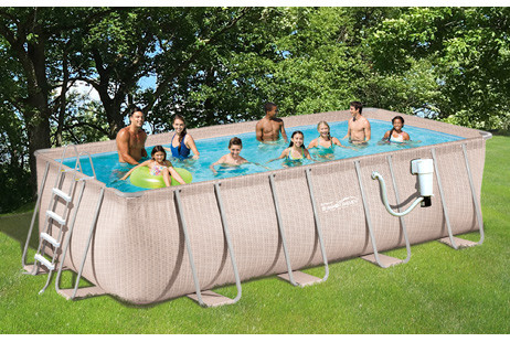 pool ground above rectangle 12x24 frame wicker rectangular package 9x18
