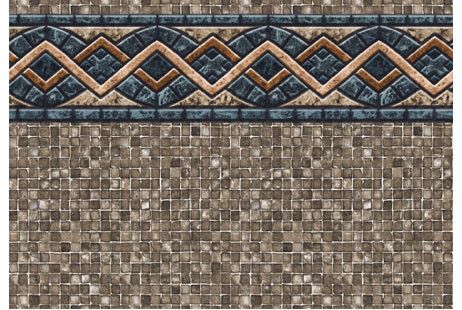 12' x 18' Oval Stone Mosaic 54" Uni-Bead Liner | Heavy Gauge | LI121854SMU25 | 60166