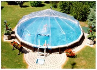 All vinyl above ground pool dome