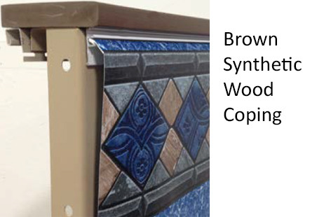 Brown Synthetic Wood Coping