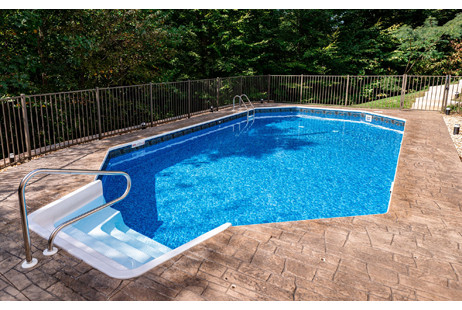 Ultimate 16' x 32' Grecian Above Ground Pool Kit | White Bendable Aluminum Coping | Walk-In Step | Free Shipping | Lifetime Warranty | 61061