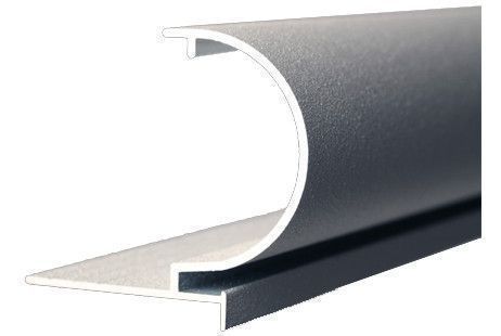 White Aluminum Coping for 14' x 28' Rectangle Shape Pool | Includes Bead Receiver | 6" Radius | *PAF-COPING ISK-RE06S1428 | 61224