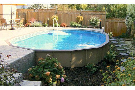 Ultimate 15' x 24' Oval InGround Pool Kit | Brown Synthetic Wood Coping | Free Shipping | Lifetime Warranty | 61339