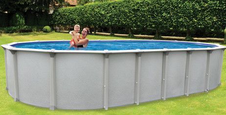 Capri 15' x 26' Oval Resin Hybrid Above Ground Pool with Premier Package | 54" Wall | 62048