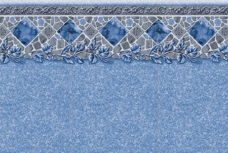 12' Round 52" Athena 2 Pattern E-Z Clip Beaded 20 Mil Liner | 4000 Series - Heavy Duty (HD) Beaded Liner | 5-1200 ATHENA 2