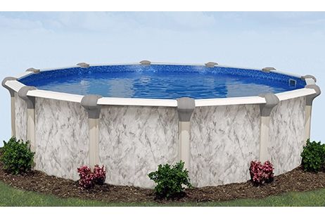 Tahoe 8' Round Resin Hybrid Above Ground Pool with Standard Package | 54" Wall | 62422