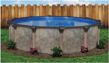 Laguna 8' Round Resin Hybrid Above Ground Pool with Standard Package | 52" Wall | 62436