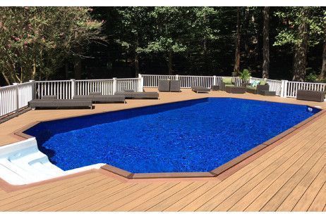 12' x 24' Grecian Ultimate Pool Sub-Assy with Bendable Aluminum Coping | 28/28 mil liner | 52 in. Walls | W30B1224G