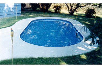 Cardinal 14' x 28' Oval In Ground Pool Kit | <b>Full Width Liner Over Step</b> | Steel Wall | 63611