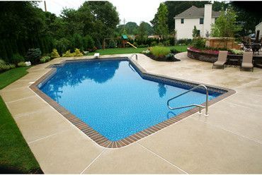 Cardinal 20' x 44' Lazy-L In Ground Pool Kit | <b>8' Outside Liner Over Step</b> | 6" Radius Corner | Steel Wall | 63649