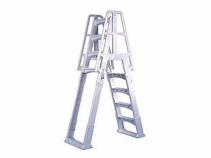 VinlyWorks Premium A-Frame Above Ground Pool Ladder | Taupe | SLA-T | 64609
