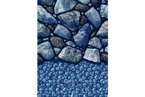 16' x 28' Oval Boulder Beach Pattern Liner | Overlap | 48" - 54" Wall | 291628 | 65077